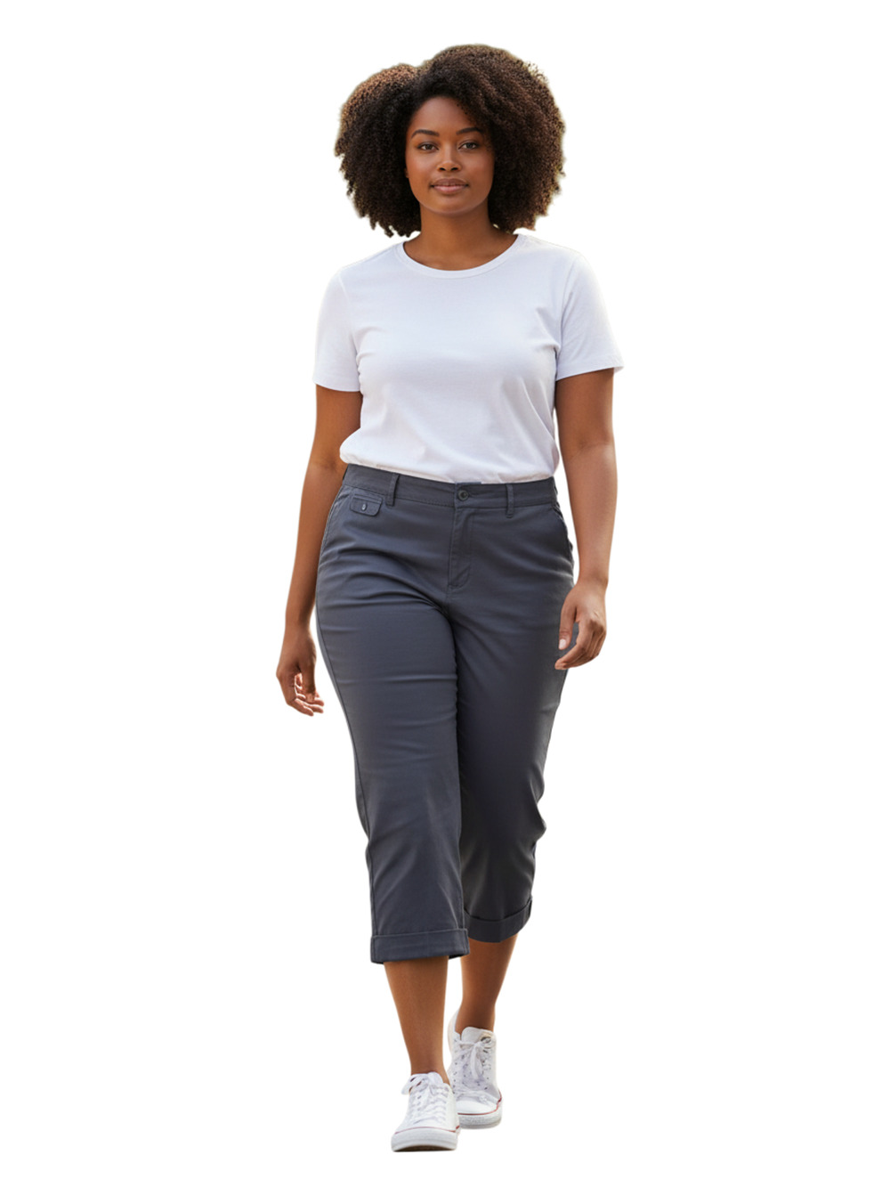 NWT J. Jill Womens Cropped Pants 18 Grey Onyx Stretch Genuine Fit At The Waist